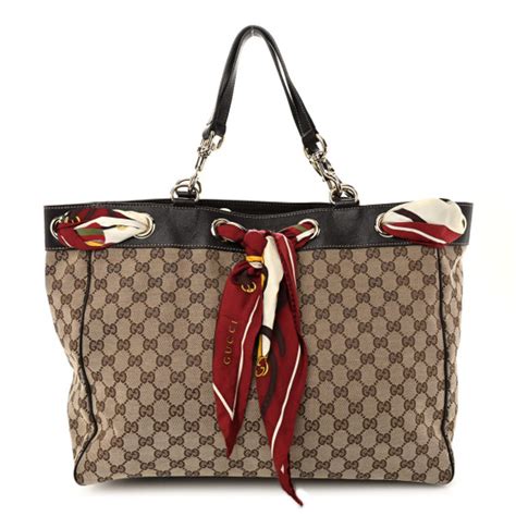 gucci positano large tote|GUCCI Monogram Large Positano Tote Brown .